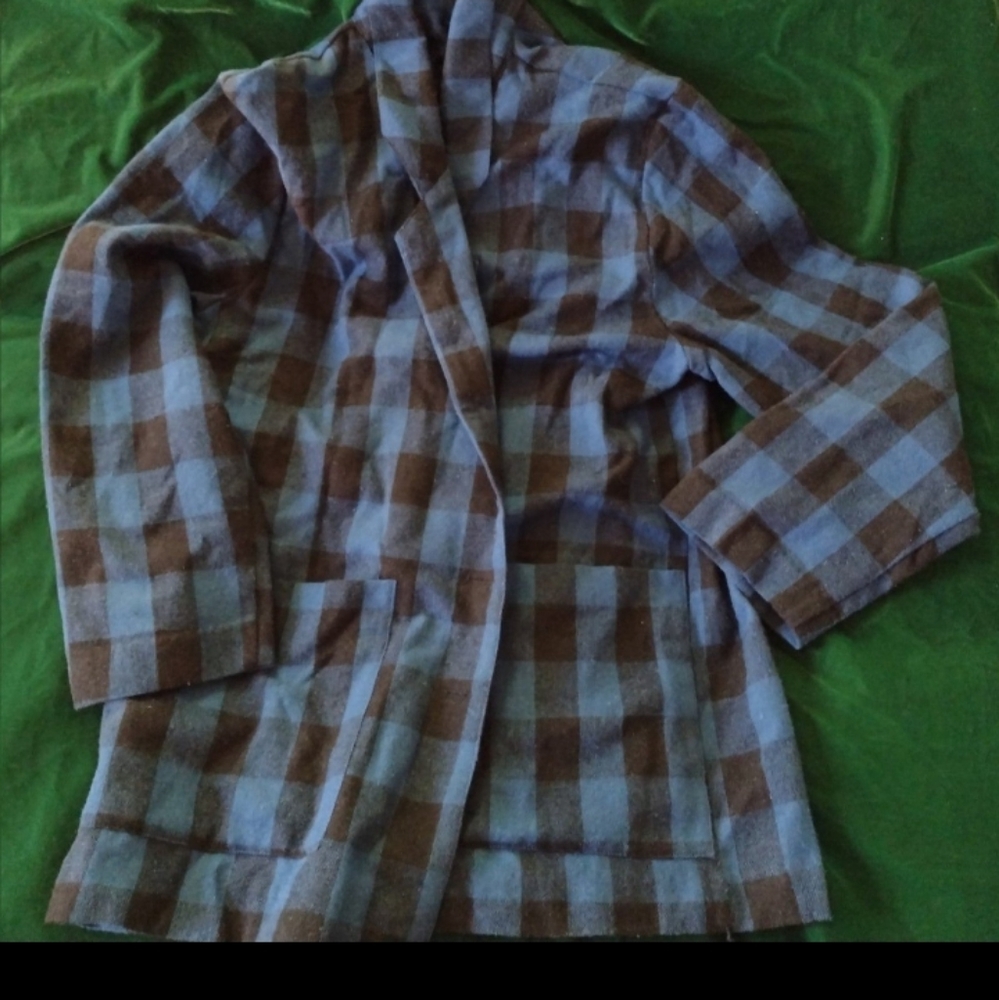 Flannel blazer